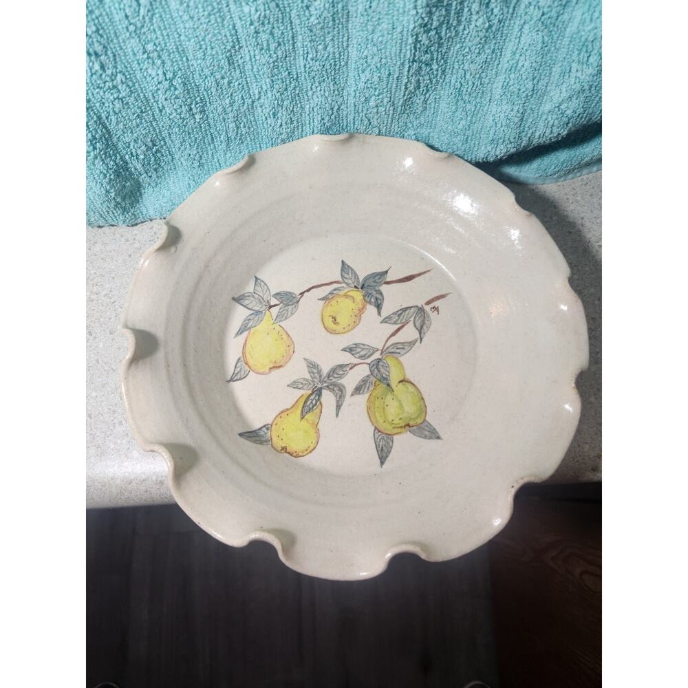 Vintage Turn & Burn Pottery Seagrove Nc Handmade Old Pottery Bowl 1988 Signed